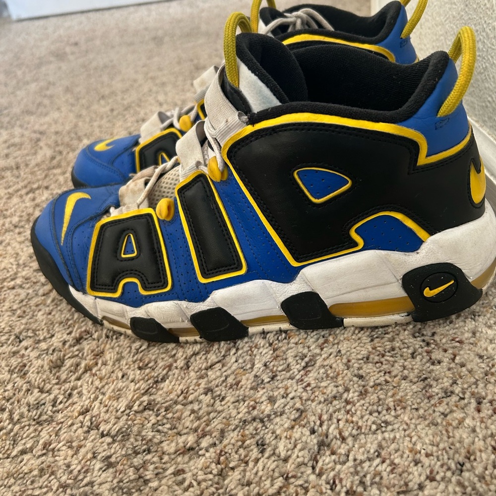 Nike Kids Air More Uptempo Blue Black Yellow Sneakers